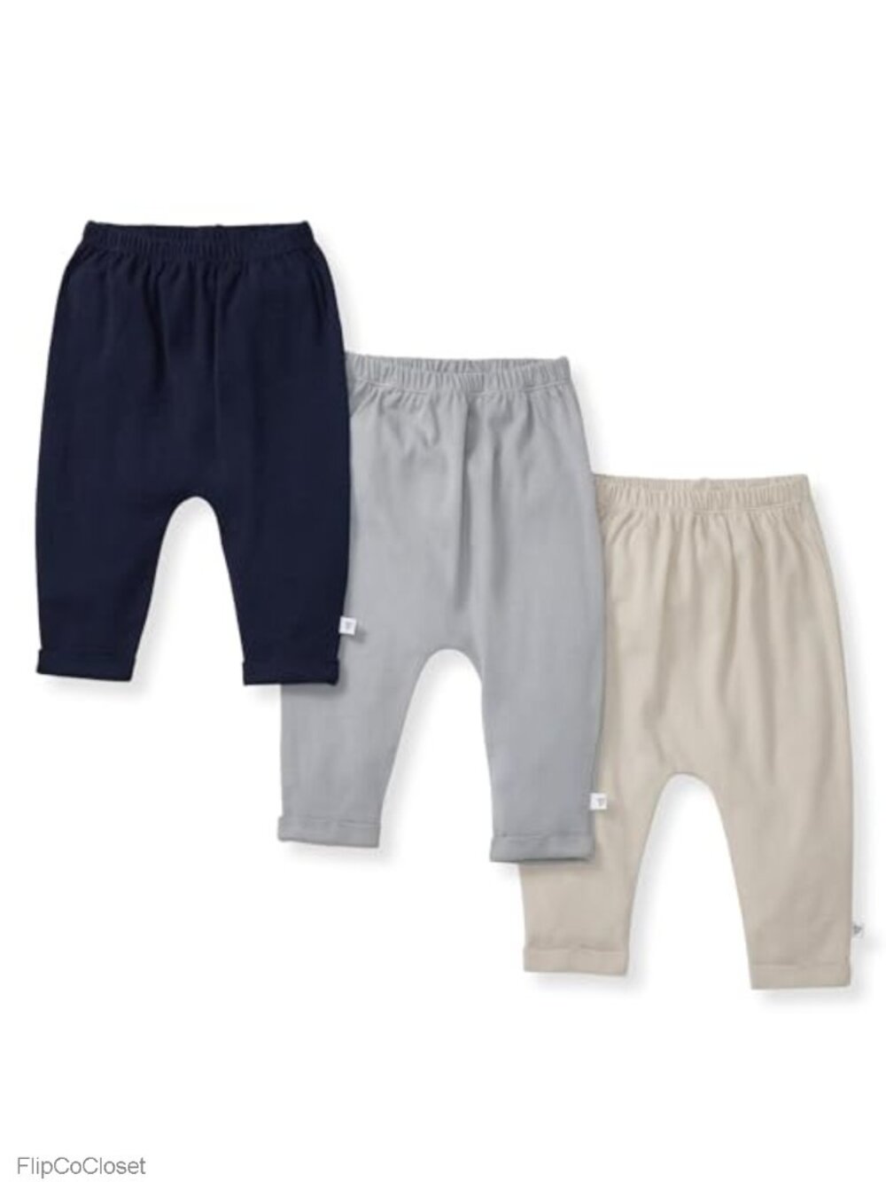 Organic Cotton Knit Jogger Sweatpants 3-Pack Infant Unisex Pull On Combed